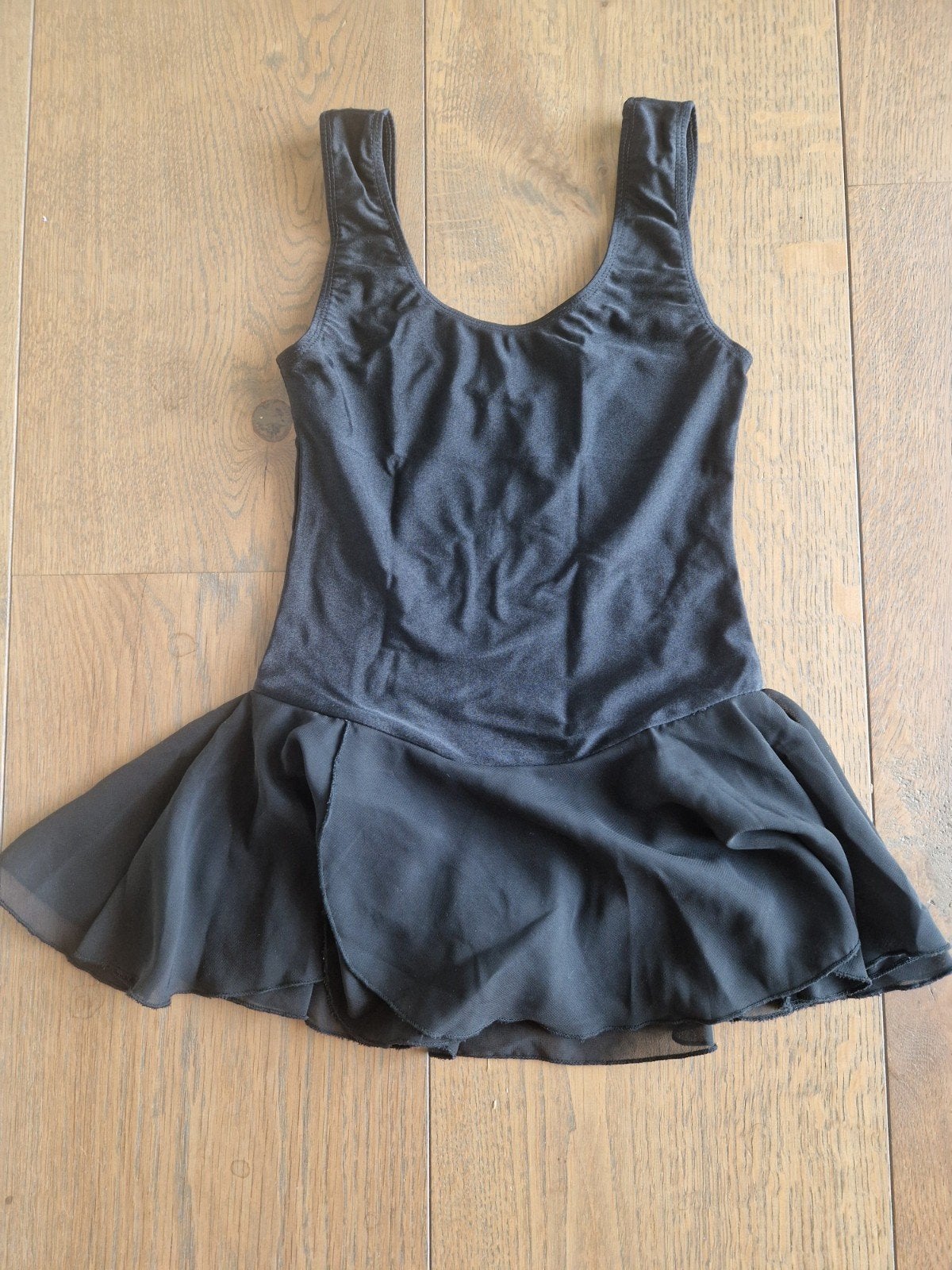 Zwart balletpakje met overslagvestje, Ophalen of Verzenden, Zo goed als nieuw, Kleding