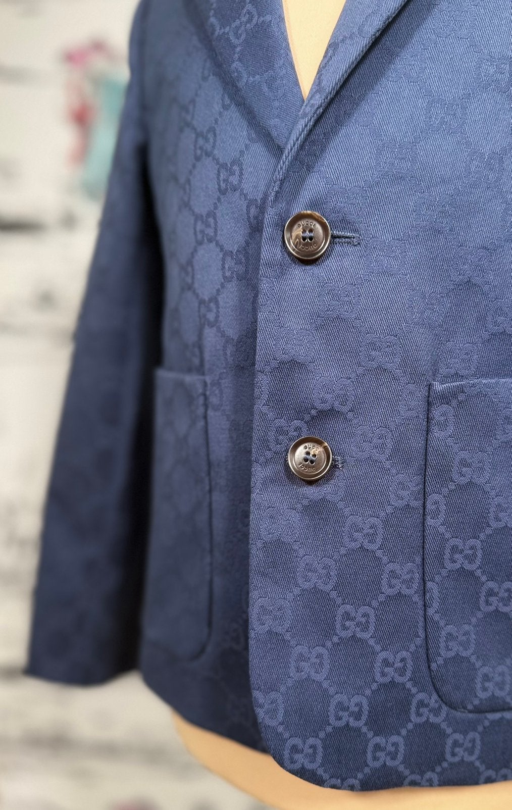 Gucci GG cotton blazer jasje jongens maat 6 (790 euro), Verzenden, Gucci EU, Customercare@gucci.com, Zo goed als nieuw