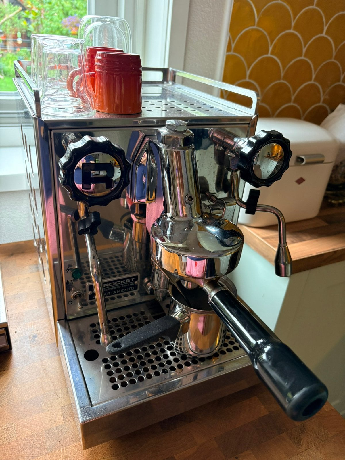 Rocket Appartamento espressomachine plus Eureka Mignon, Ophalen, Gebruikt, Espresso apparaat