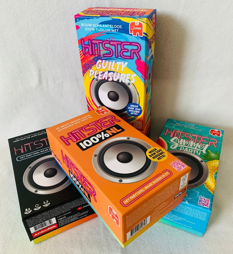 Hitster Original + 100%NL + Summer Party + Guilty Pleasures, Hobby en Vrije tijd, Gezelschapsspellen | Bordspellen, Jumbo, Jumbo
