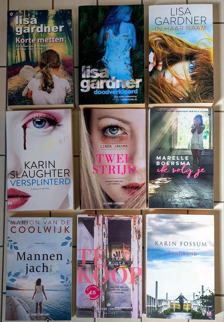 30 literaire thrillers te koop, Ophalen, Zo goed als nieuw