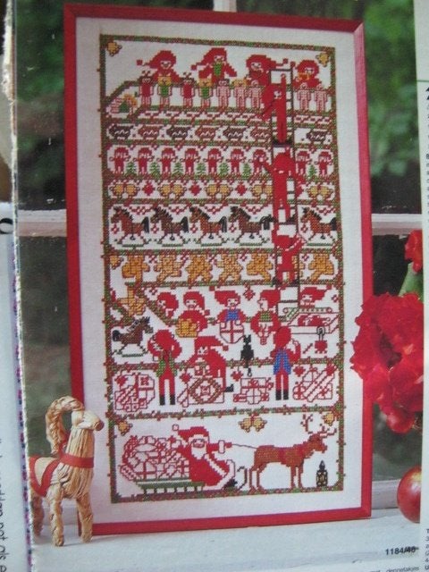 Borduurpatroon  Kerst merklap   nr 9999 do, Verzenden, Nieuw, Handborduren, Patroon