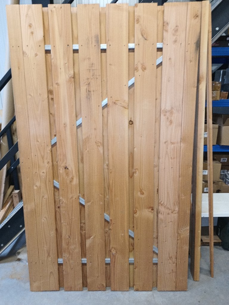 tuindeur Douglas 120cm breed, Ophalen, 100 tot 150 cm, Nieuw, Draaipoort