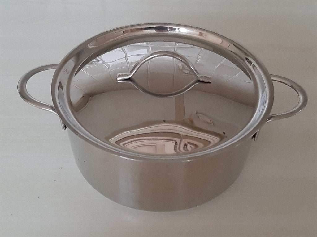Weinig gebruikte kookpan in zeer goede staat merk Le Chef,, Ophalen of Verzenden, Zo goed als nieuw, Rvs, Kookpan