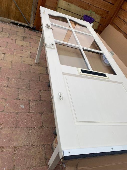 Nostalgisch voordeur., Doe-het-zelf en Verbouw, Deuren en Horren, Ophalen, Gebruikt, 80 tot 100 cm, Buitendeur