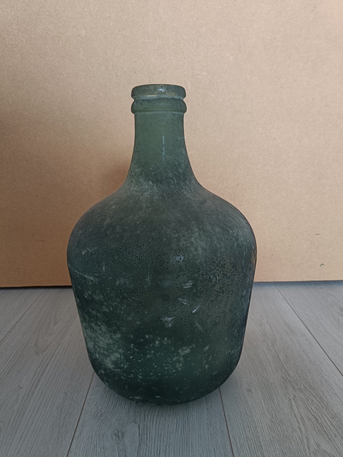 Fles vaas, Ophalen, Zo goed als nieuw, Blauw, Glas