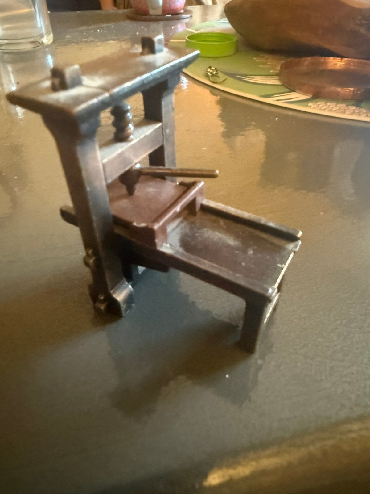 Vintage Miniatuur Puntenslijper drukpers jaren ‘70, Ophalen of Verzenden, Zo goed als nieuw