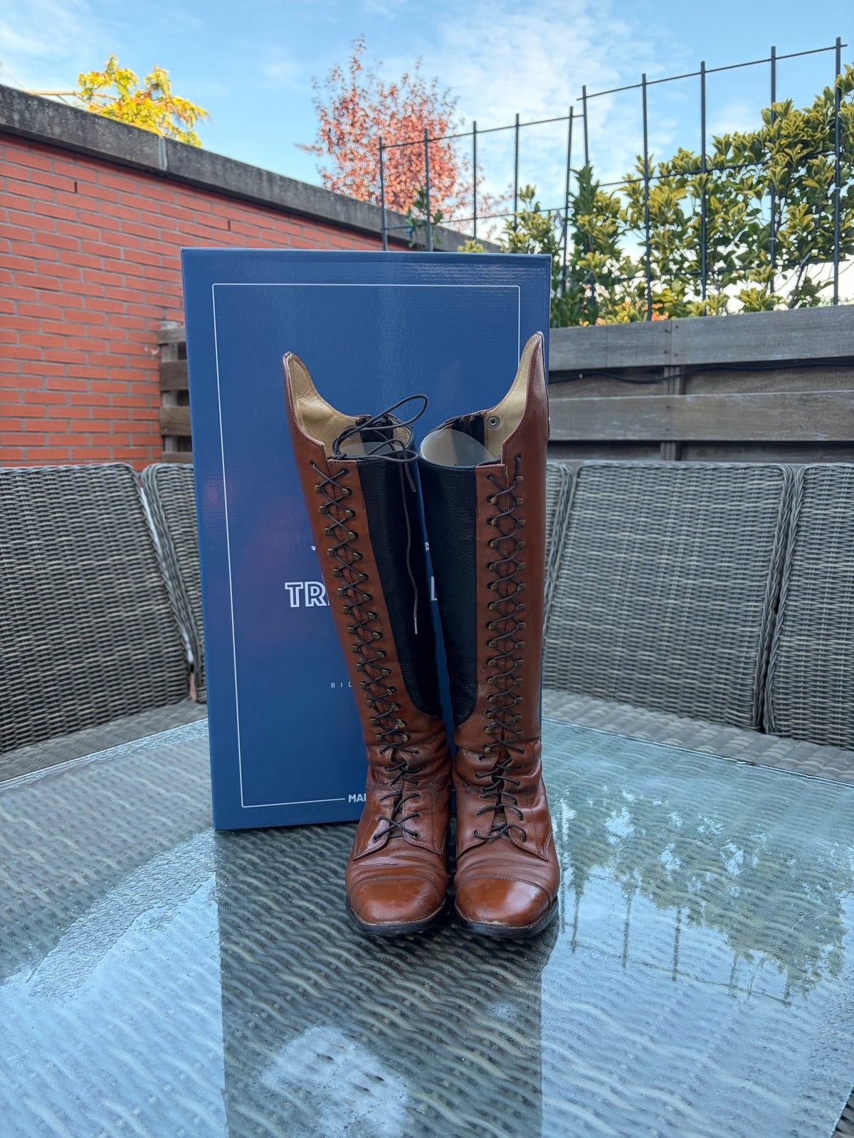 Cavallo veter rijlaarzen  mt 37 cognac/zwart, Ophalen of Verzenden, Gebruikt