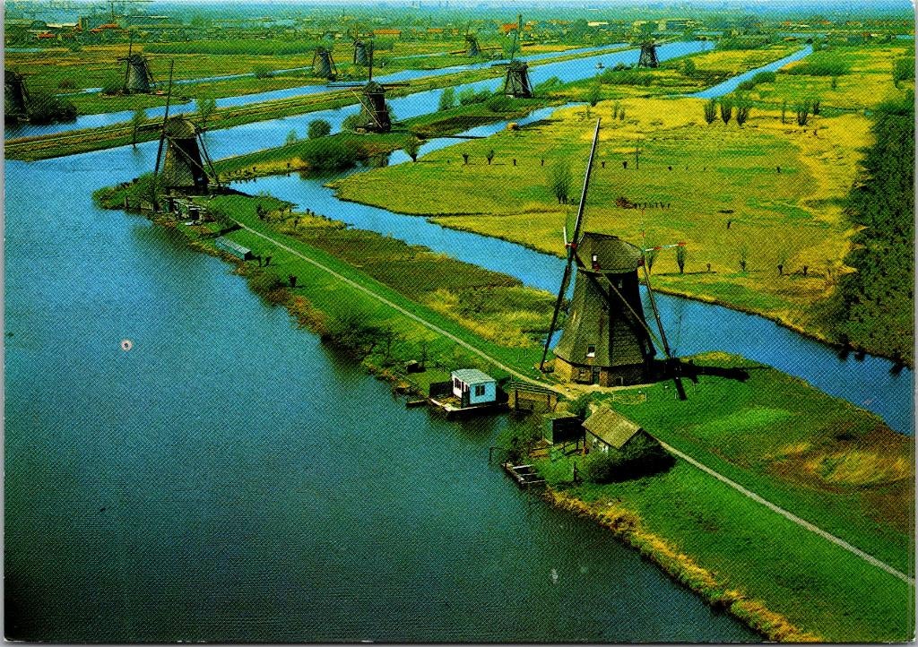 Molens Kinderdijk - 12 ansichtkaarten van Gebr. Spanjersberg, Verzenden, 1960 tot 1980, Ongelopen, Zuid-Holland