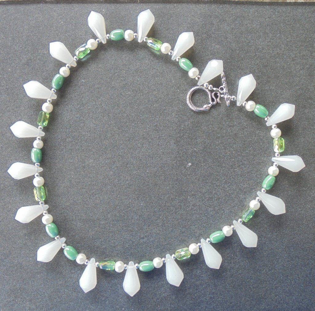 handwerk prachtige ketting, Sieraden, Tassen en Uiterlijk, Met edelsteen, Verzenden, Wit, Nieuw