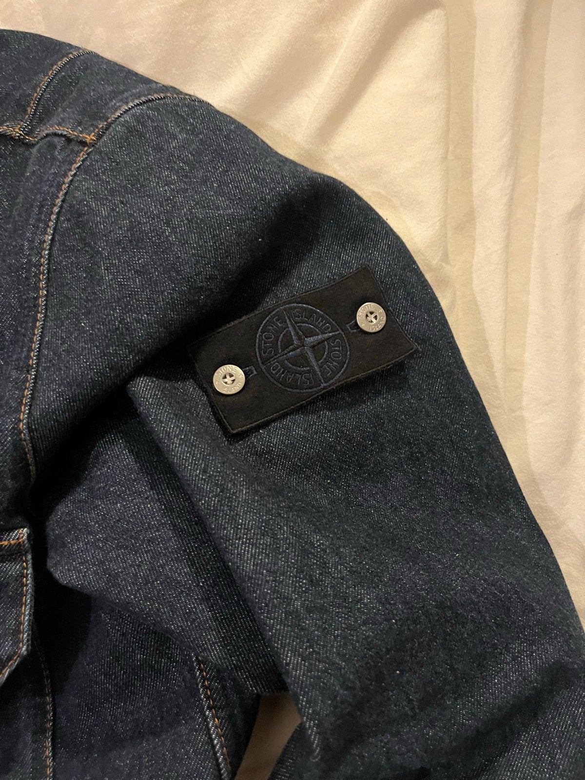 Stone Island Denim Jacket - Zo goed als nieuw, Kleding | Heren, Ophalen of Verzenden, Zo goed als nieuw, Maat 48/50 (M), Blauw