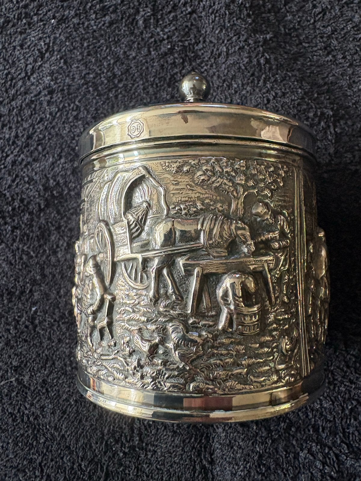 Verzilverde theebus DE, Ophalen of Verzenden, Zilver