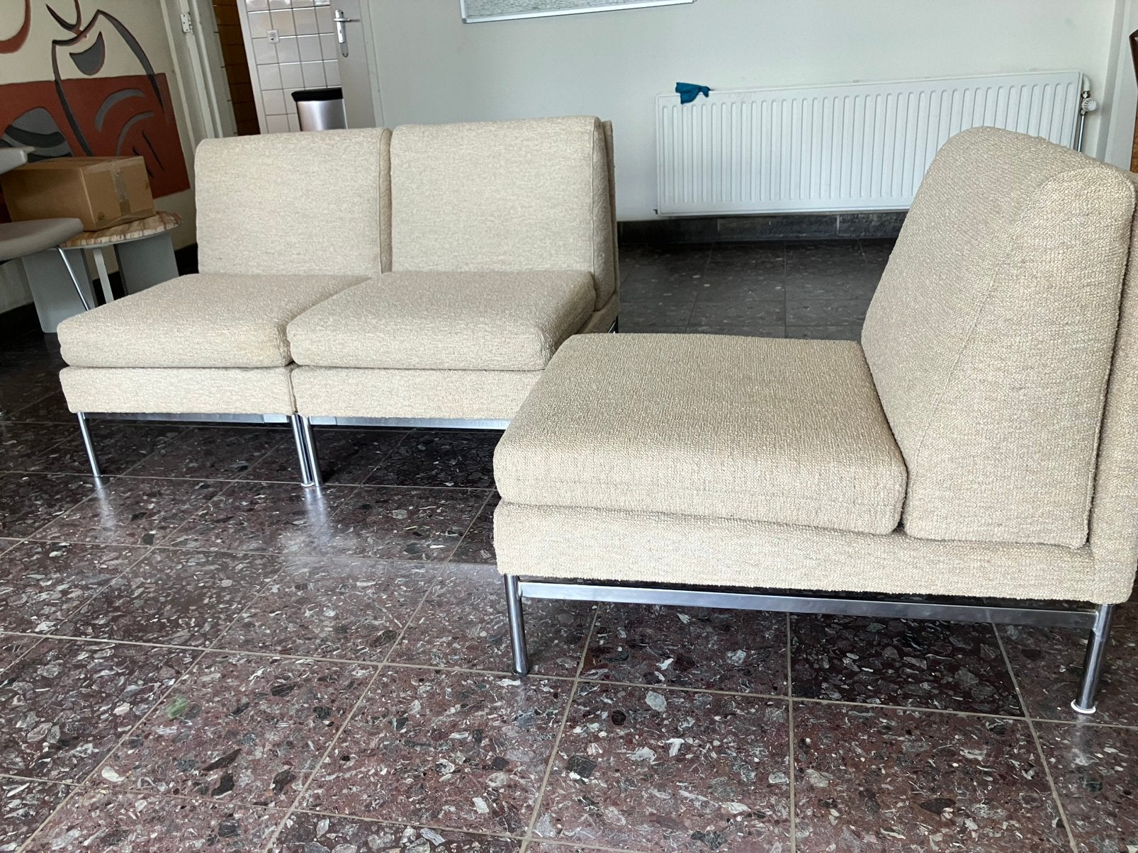 Vintage design bank. 3 losse elementen., Ophalen of Verzenden, Gebruikt