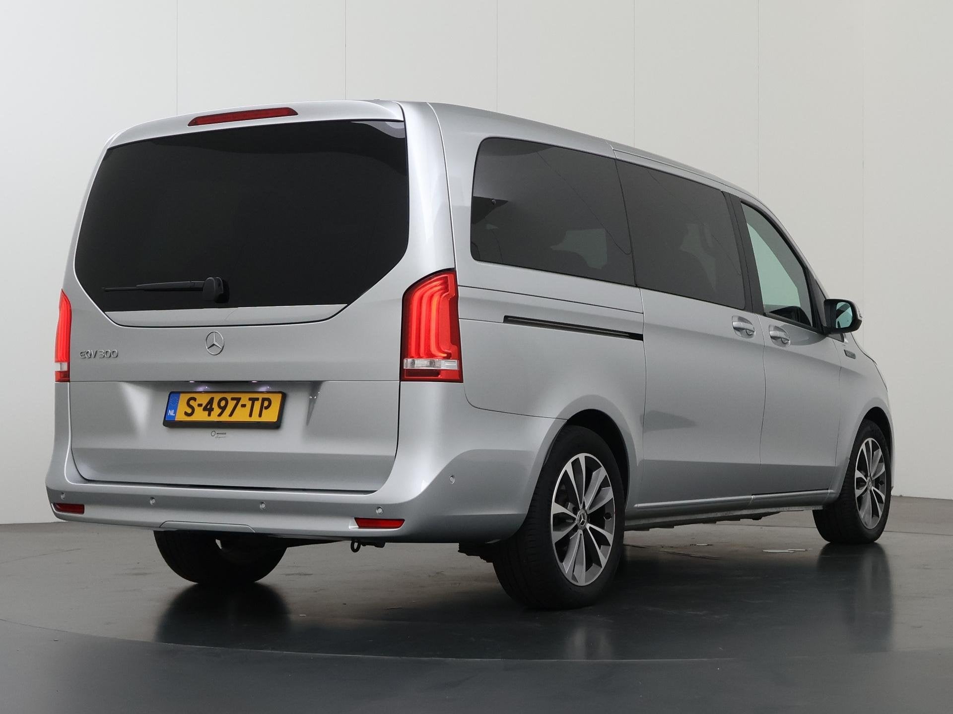 Mercedes-Benz EQV 300 L2 90 kWh | 7-ZITS | PRIJS EX. BTW | E, Auto's, Adaptive Cruise Control, Stof, Gebruikt, Zwart