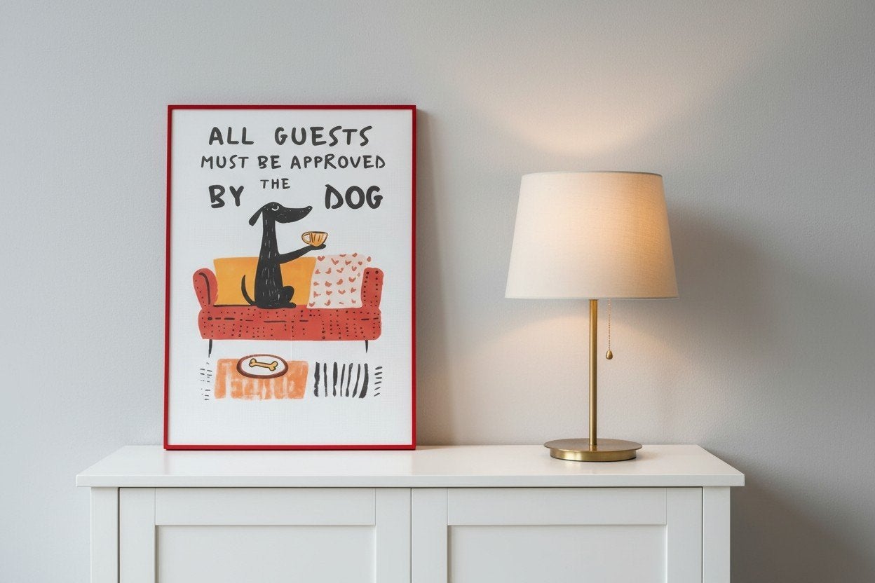 Canvas poster, zonder lijst, hond, Ophalen of Verzenden, Nieuw