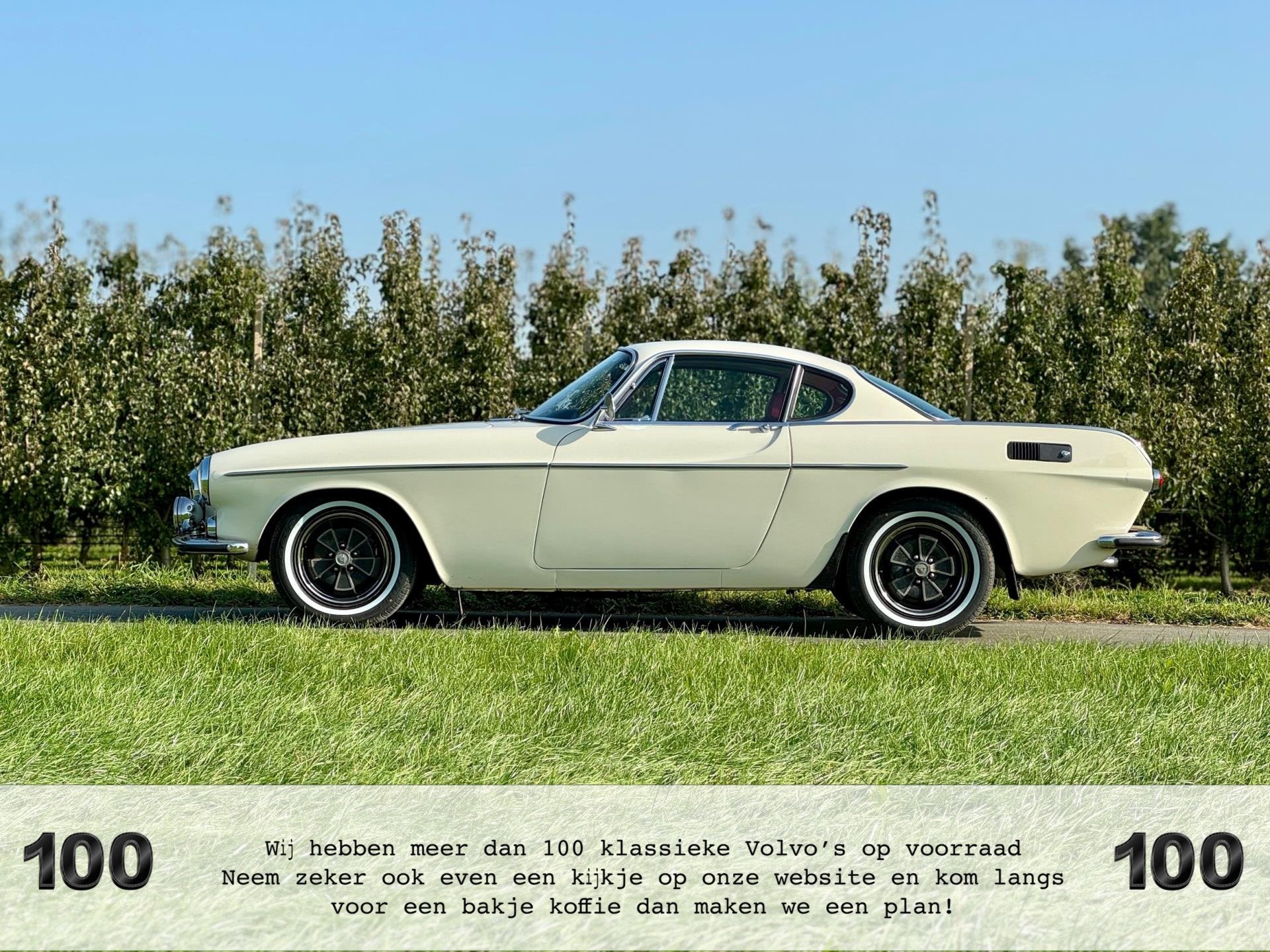 Volvo 1800 E 1970 (P1800) gerestaureerde auto in prachtstaat, Gebruikt, Overige modellen, 4 cilinders, Wit