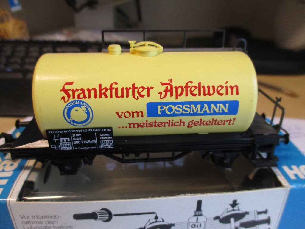 Marklin tankwagon Frankfurter Apfelwein vom Possmann, NVT, Wisselstroom, Wagon, NVT