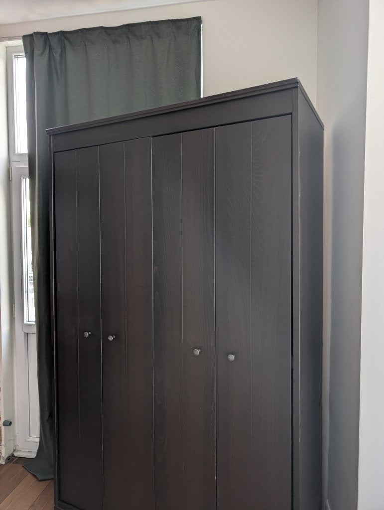 Ruime IKEA IDANÄS kast met SKUBB opberger (121x211), Met deur(en), Gebruikt, 100 tot 150 cm, 200 cm of meer