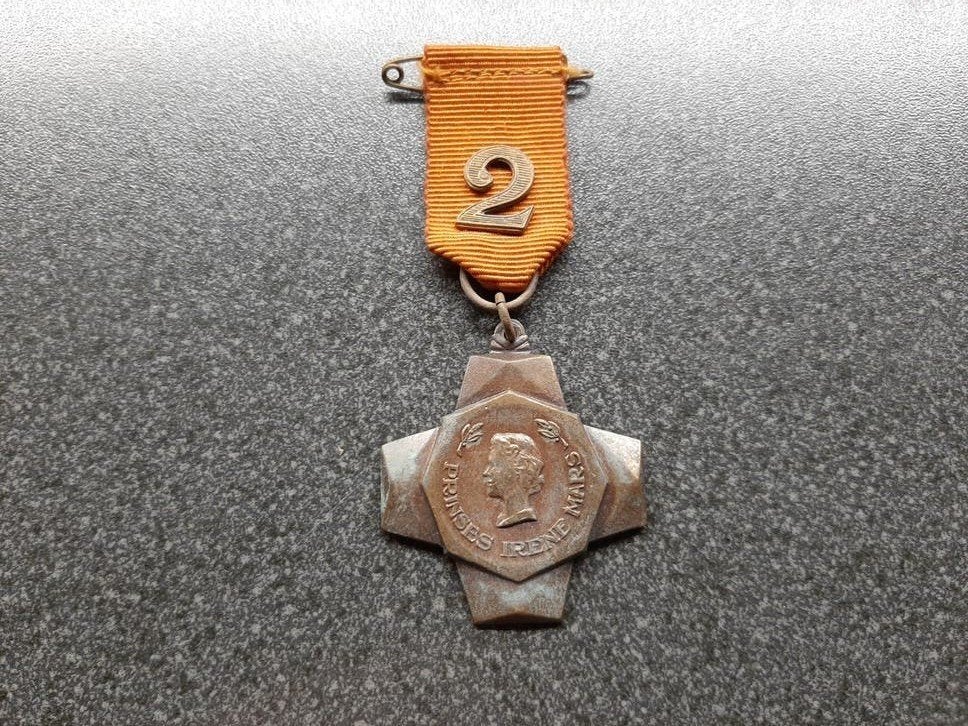 Medaille  Prinses Irene Mars  / s - Hertogenbosch., Ophalen of Verzenden, Landmacht, Nederland, Lintje, Medaille of Wings