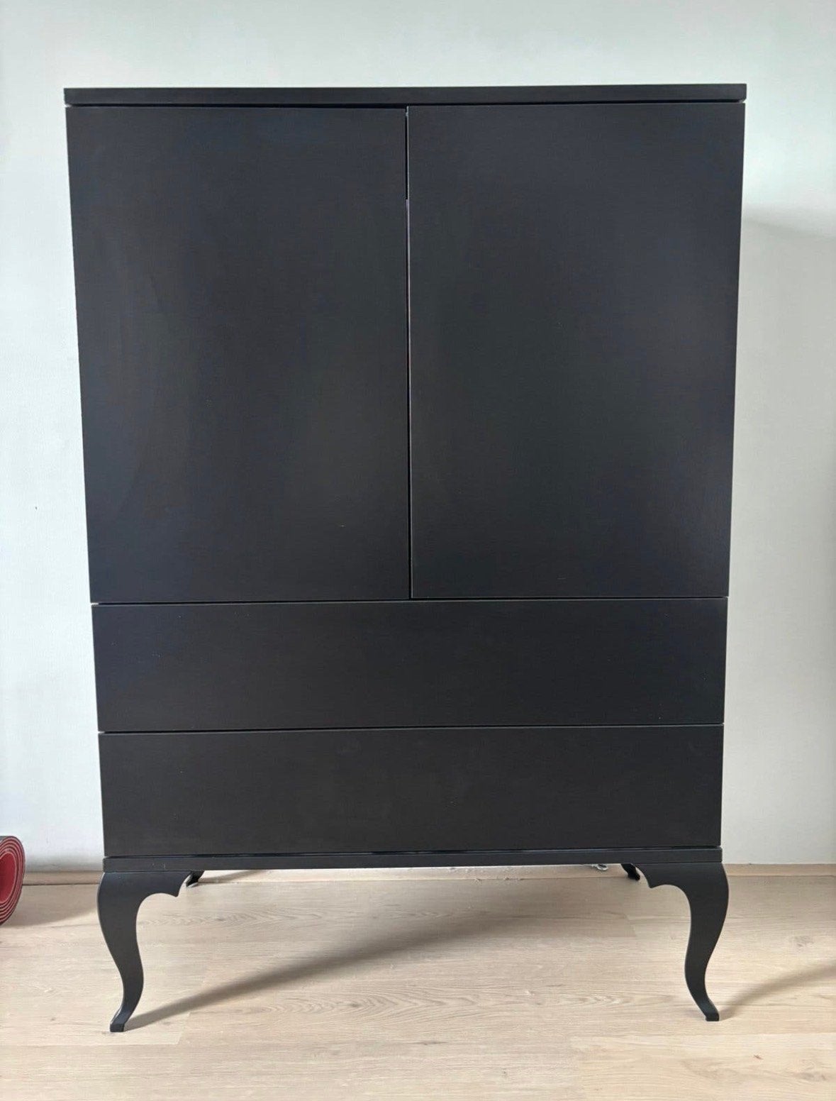 IKEA TROLLSTA Dressoir - Zwart Hoogglans - Modern Barok, Ophalen, 50 tot 100 cm, Zo goed als nieuw, Metaal