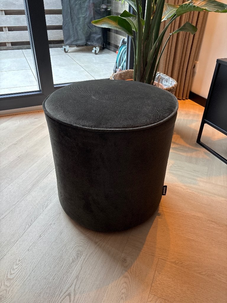 Poef groen Woood, Ophalen, Minder dan 50 cm, Rond, Minder dan 50 cm