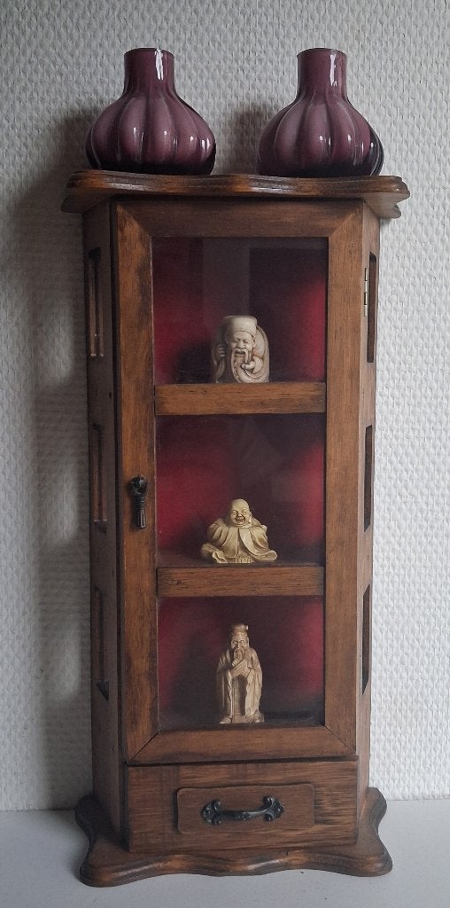 Vintage miniatuur vitrinekast verzamelaarskast, Ophalen of Verzenden