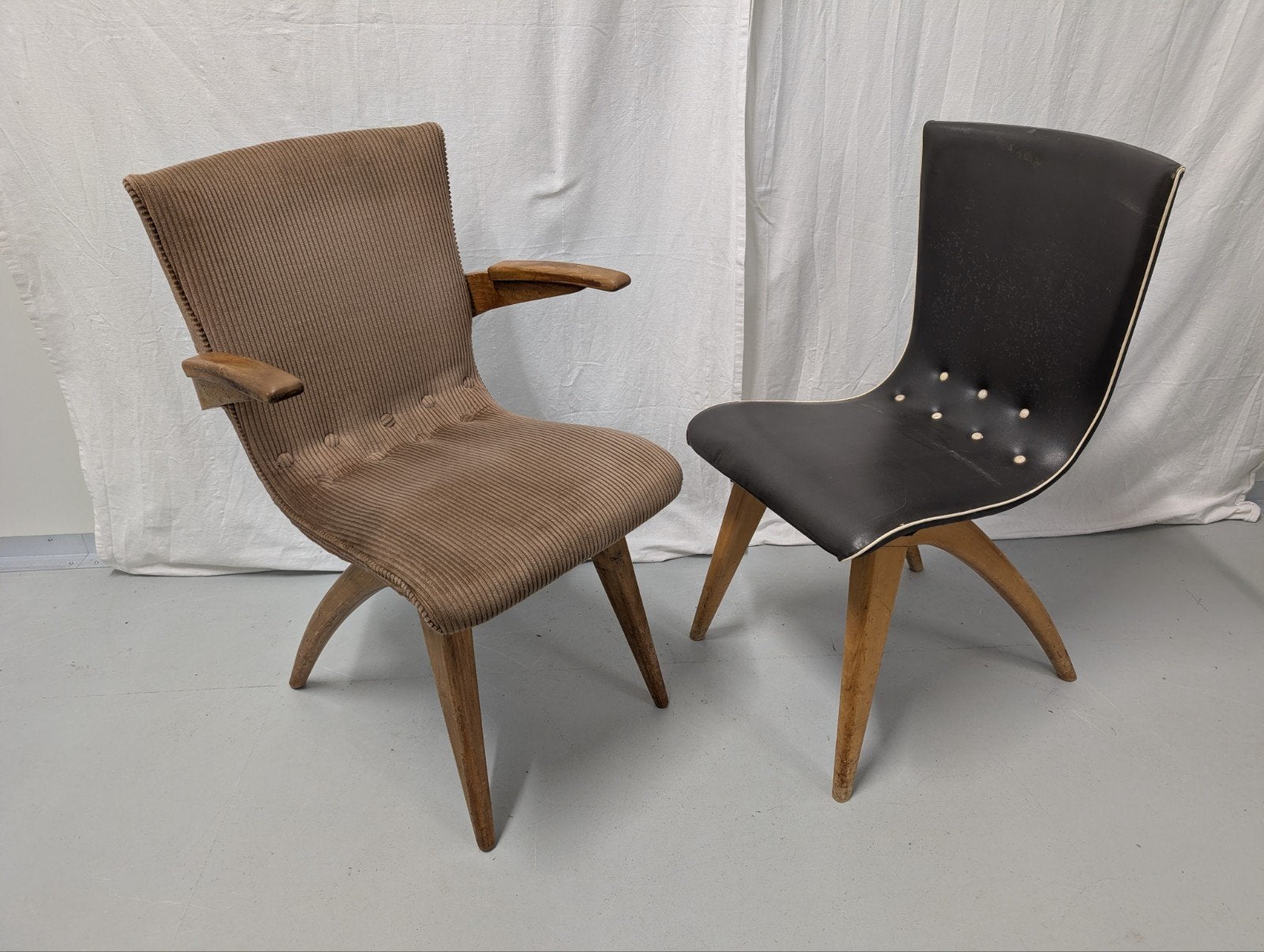 Uniek: partij 28 Van Os Culemborg Swing chairs Dutch design, Ophalen, Midcentury Dutch Design, Gebruikt, Overige kleuren
