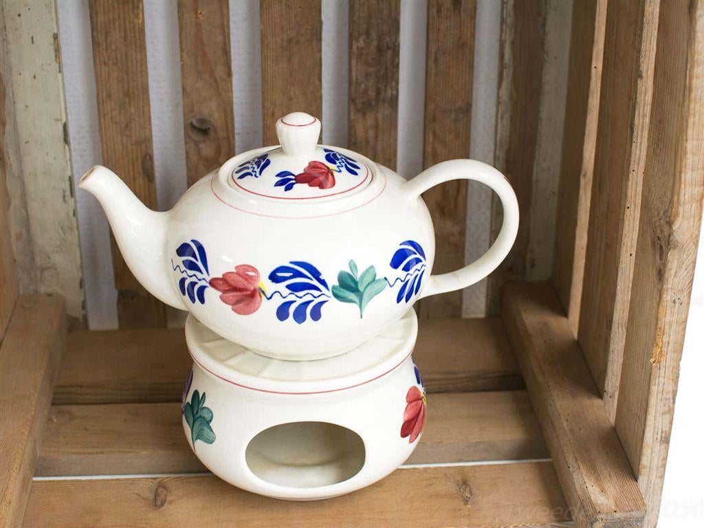 Boerenbont theepot servies 26577, Huis en Inrichting, Keuken | Servies, Ophalen of Verzenden, Gebruikt, Aardewerk, Bord(en)