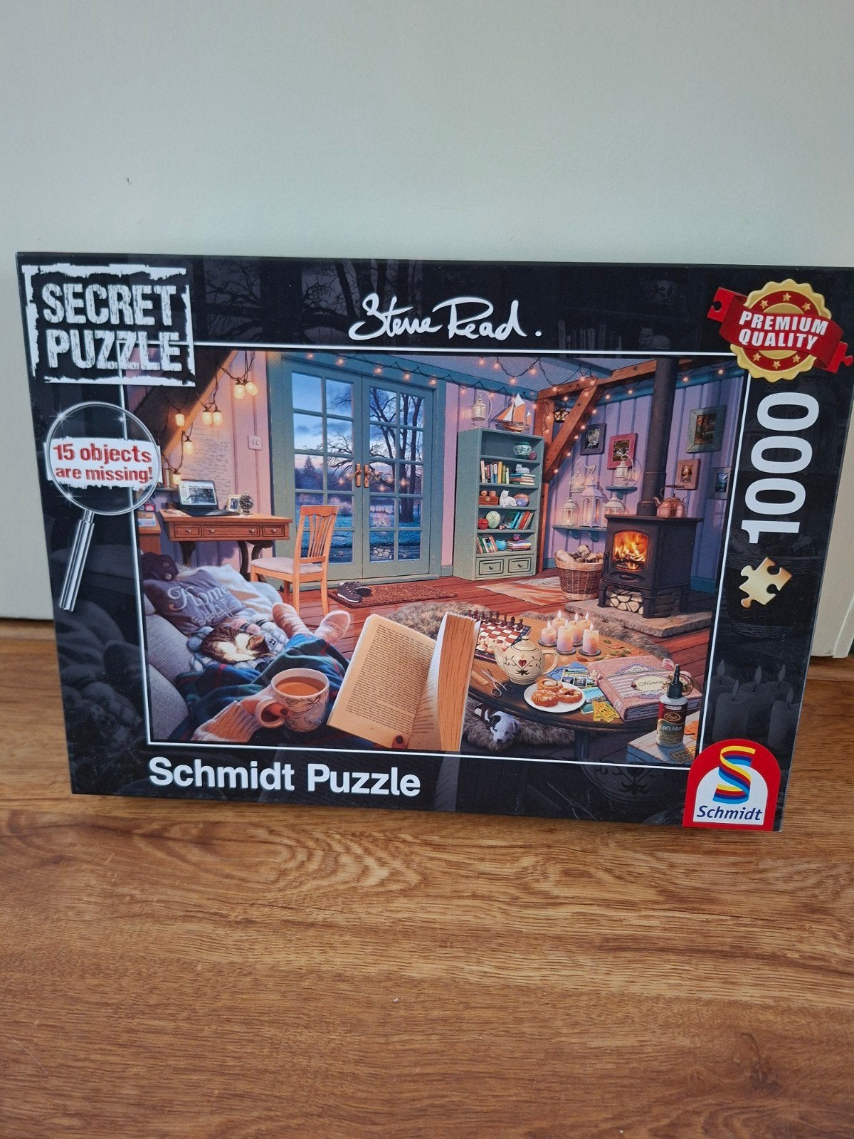 Schmidt Secret Puzzle vakantiehuisje 1000 stukjes, Ophalen of Verzenden, 500 t/m 1500 stukjes, Zo goed als nieuw, Legpuzzel