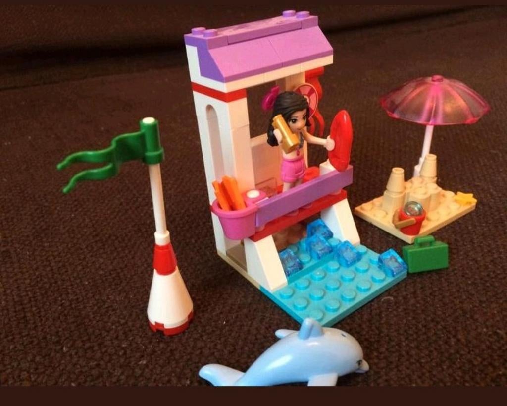 LEGO Friends strandwachtpost met dolfijn en accessoires, Ophalen, Gebruikt, Overige typen