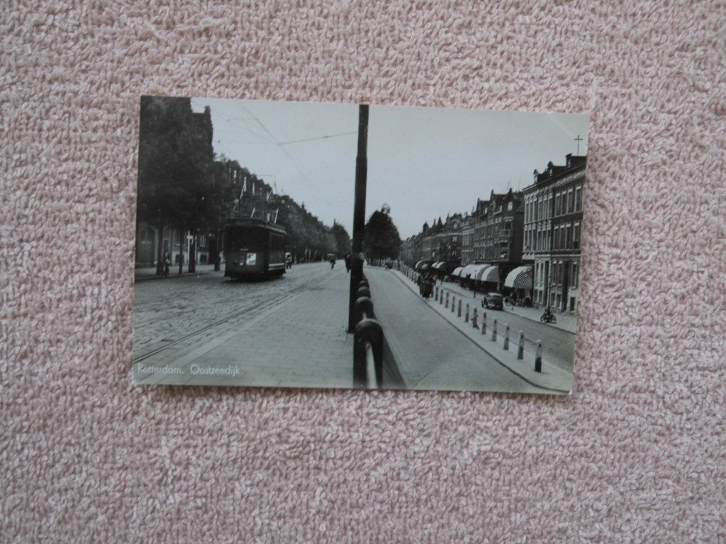 Oude Ansichtkaart Rotterdam Oostzeedijk Tram, Ophalen of Verzenden, 1920 tot 1940, Ongelopen, Zuid-Holland
