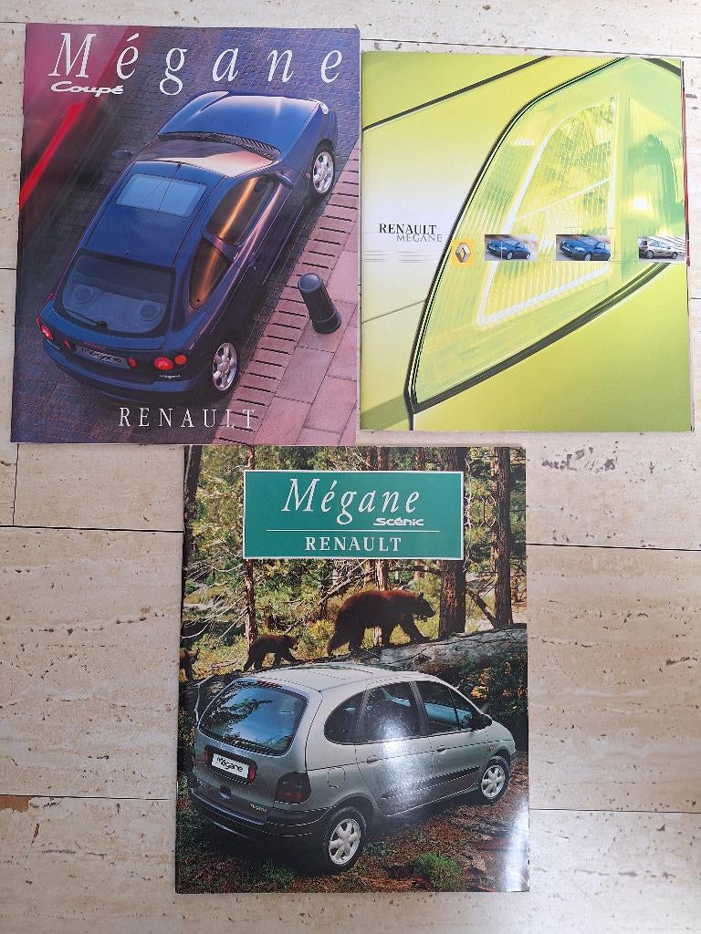Renault Megane Coupe en Scenic  3 folders + prijslijst 2003, Ophalen of Verzenden, Zo goed als nieuw, Renault