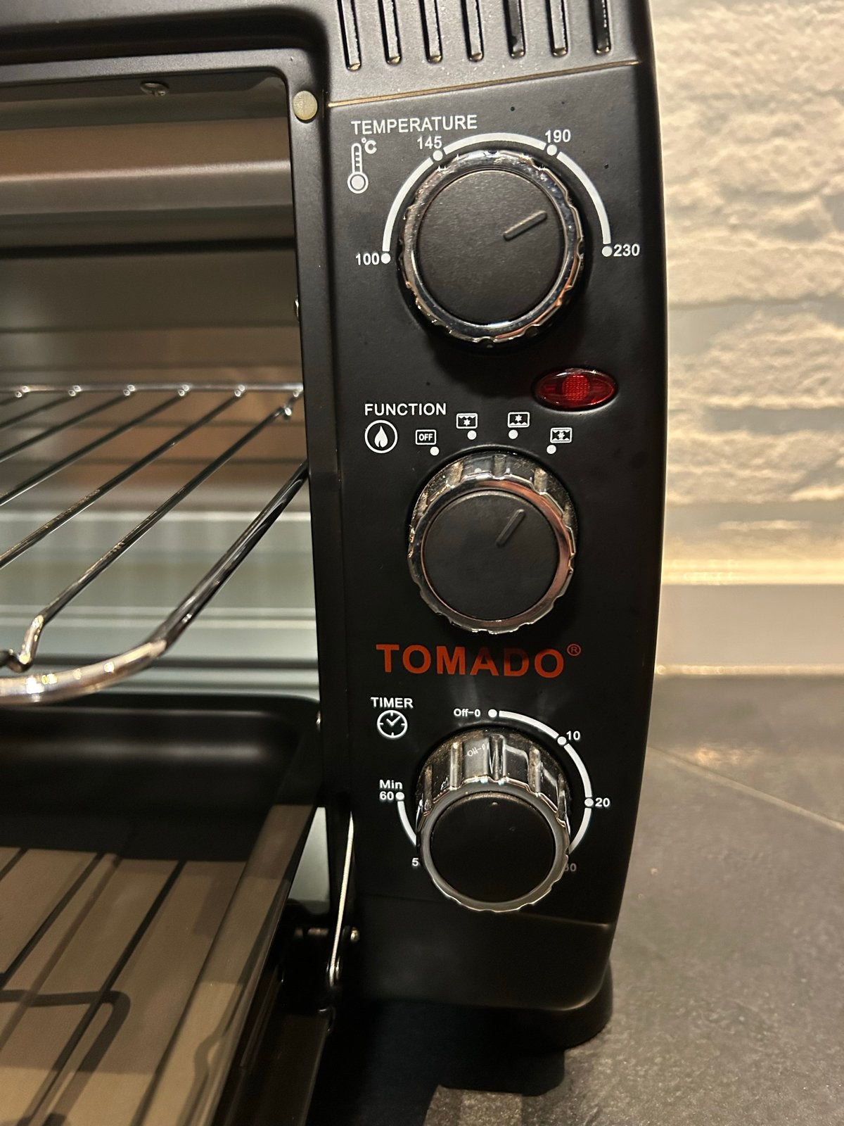 Tomado Mini-oven met Grillfunctie - Zwart, Witgoed en Apparatuur, Ovens, Zo goed als nieuw, Vrijstaand, Mini-oven, Overige merken