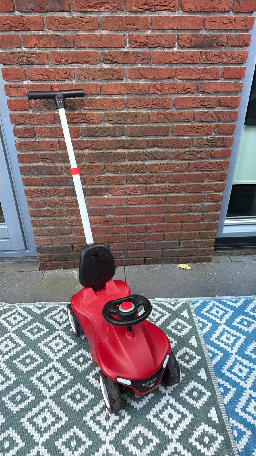 Big Bobby loopauto met duwstang, Ophalen of Verzenden, Zo goed als nieuw
