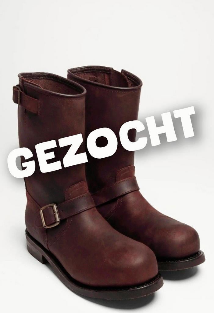 Gezocht!! Engineer/Biker/Western laarzen met stalen neus, Hoge laarzen, Bruin, Ophalen of Verzenden, Zo goed als nieuw