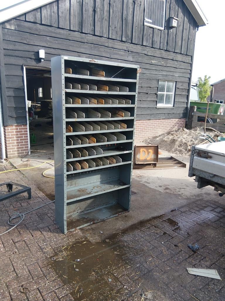 Te koop nette gebruikte stelling kast, Doe-het-zelf en Verbouw, Steigers, Ophalen, Overige typen, Minder dan 2 meter