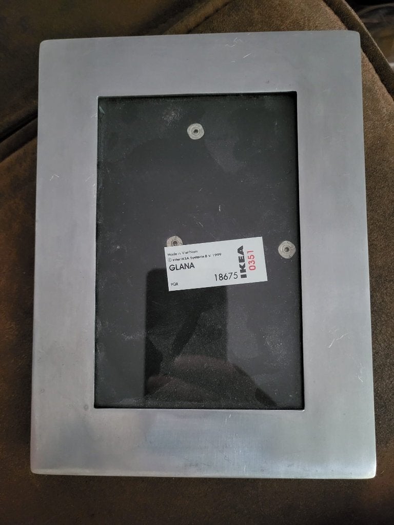 Zilverkleurige fotolijst, Audio, Tv en Foto, Fotografie | Fotolijsten, Zilver, Hangend, Metaal, Standaard fotolijst