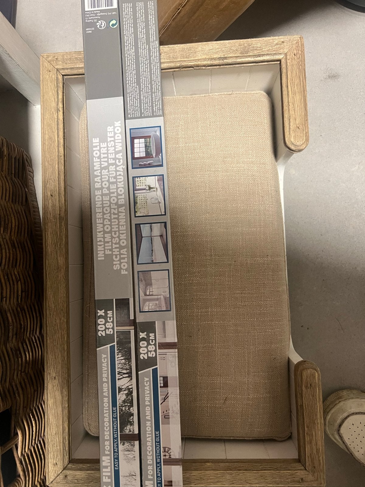 Inkijkwerende raamfolie 200x58cm - Nieuw, Minder dan 80 cm, Overige typen, Nieuw, 160 cm of meer