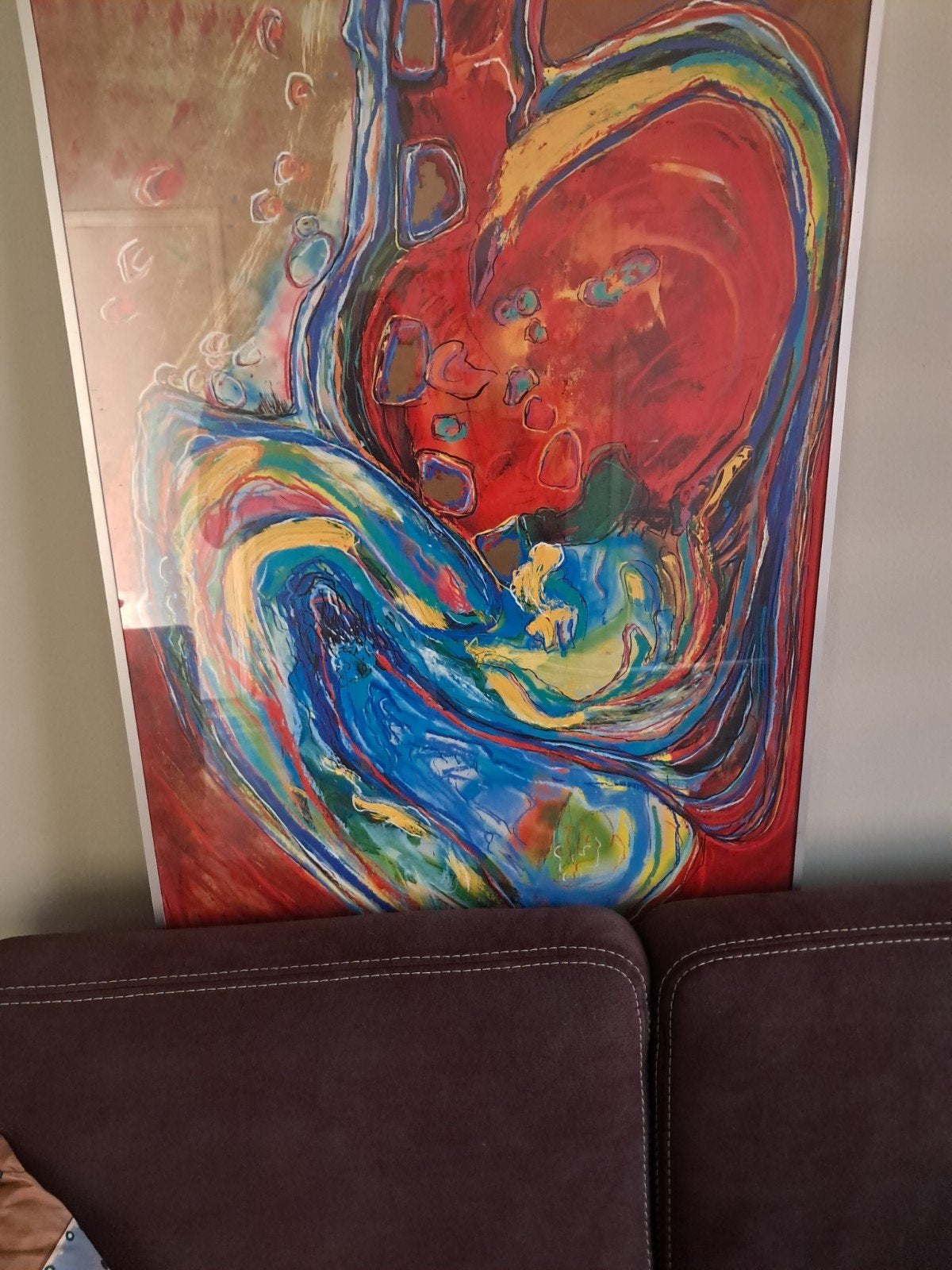 Abstract Schilderij M.L. Wildevuur 1995, Ophalen