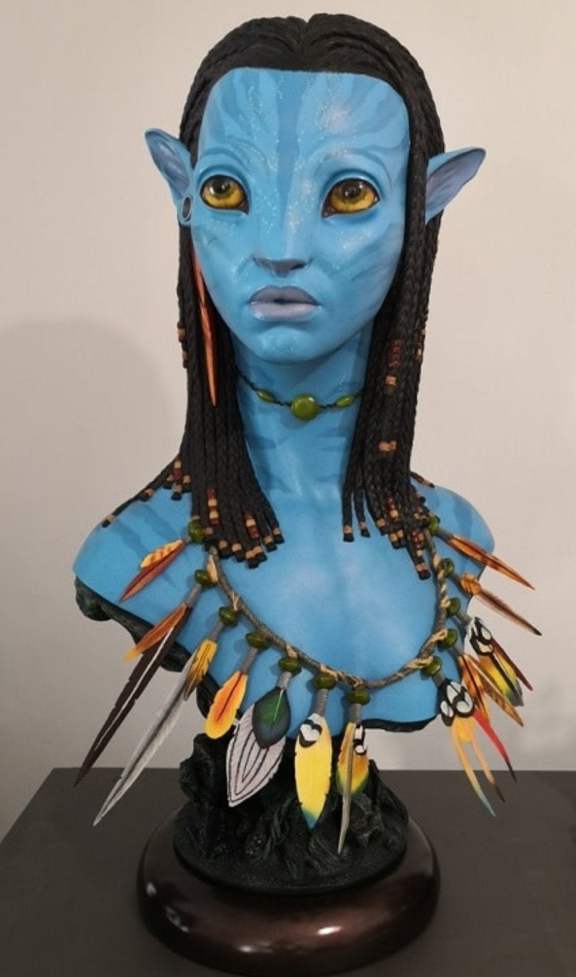 Avatar Na'vi Buste - Gedetailleerd Beeldje, Buste, Ophalen of Verzenden, Handgemaakt, 20 - 50 cm