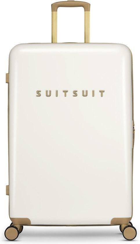 ✅ SUITSUIT Fusion White Swan koffer 76 cm - NIEUW, Wieltjes, Hard kunststof, 45 tot 55 cm, Nieuw