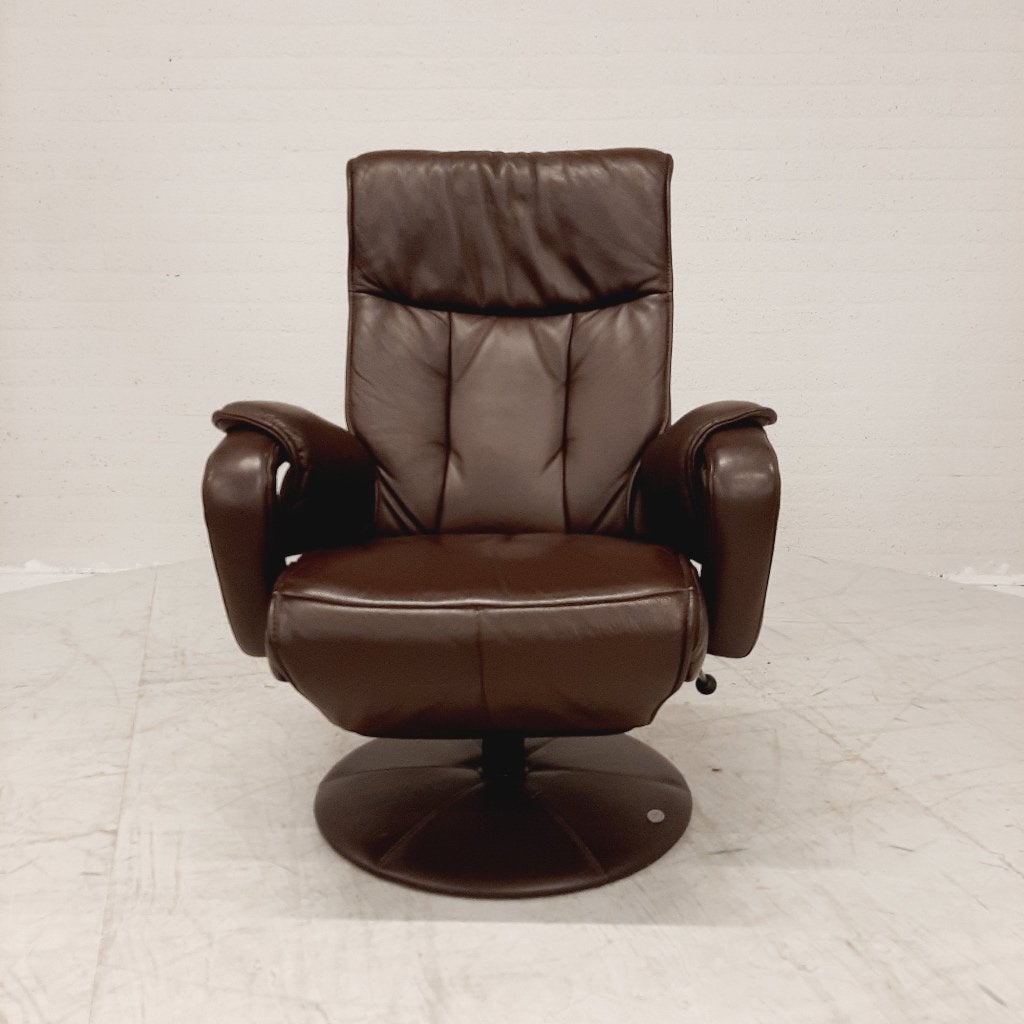 Himolla relaxstoel bruin leer, Huis en Inrichting, Fauteuils, Ophalen, Zo goed als nieuw, Nvt, Nvt