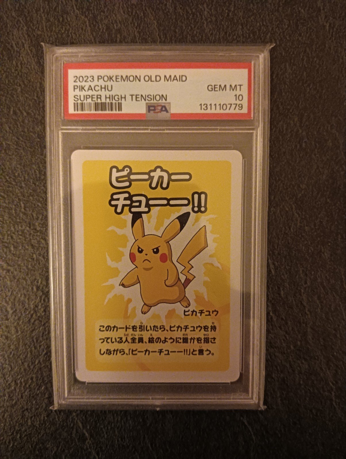 Pikachu OLD MAID PSA 10, Ophalen of Verzenden, Zo goed als nieuw