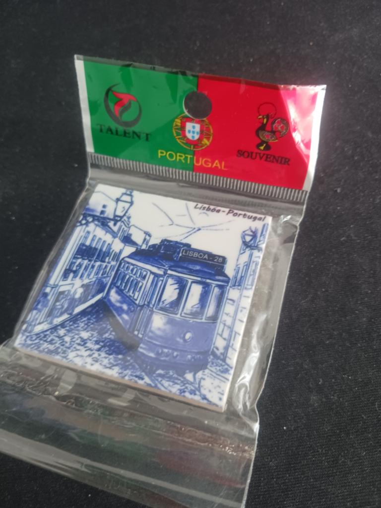 Magnetisch Portugal kunst  , Lisabon Souvenir , Nieuw, Overige onderwerpen, Weerbestendig, Blauw, Minder dan 20 cm
