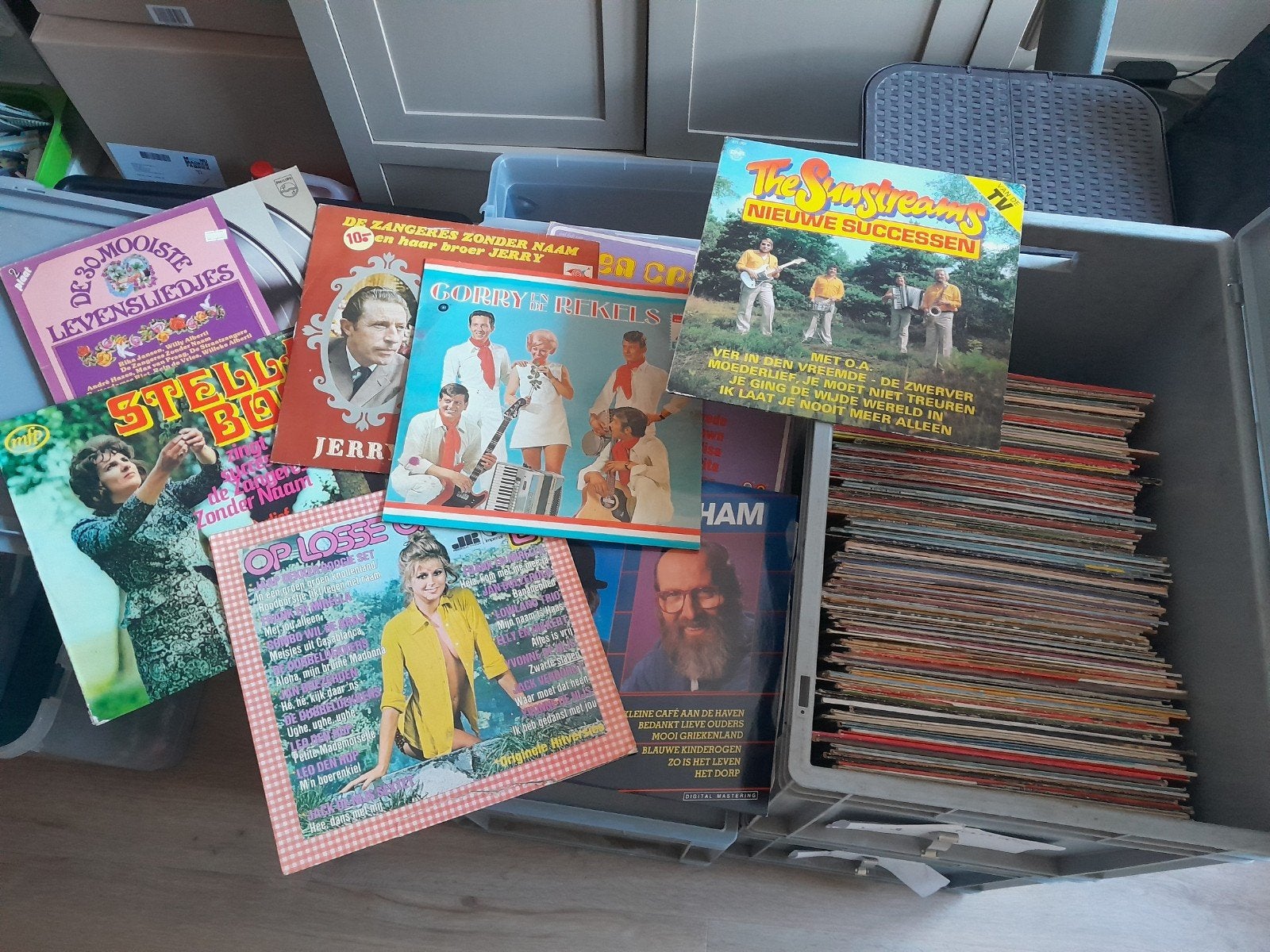 +/- 120 lp's nederlandstalig, Ophalen, LP, Gebruikt, Levenslied of Smartlap