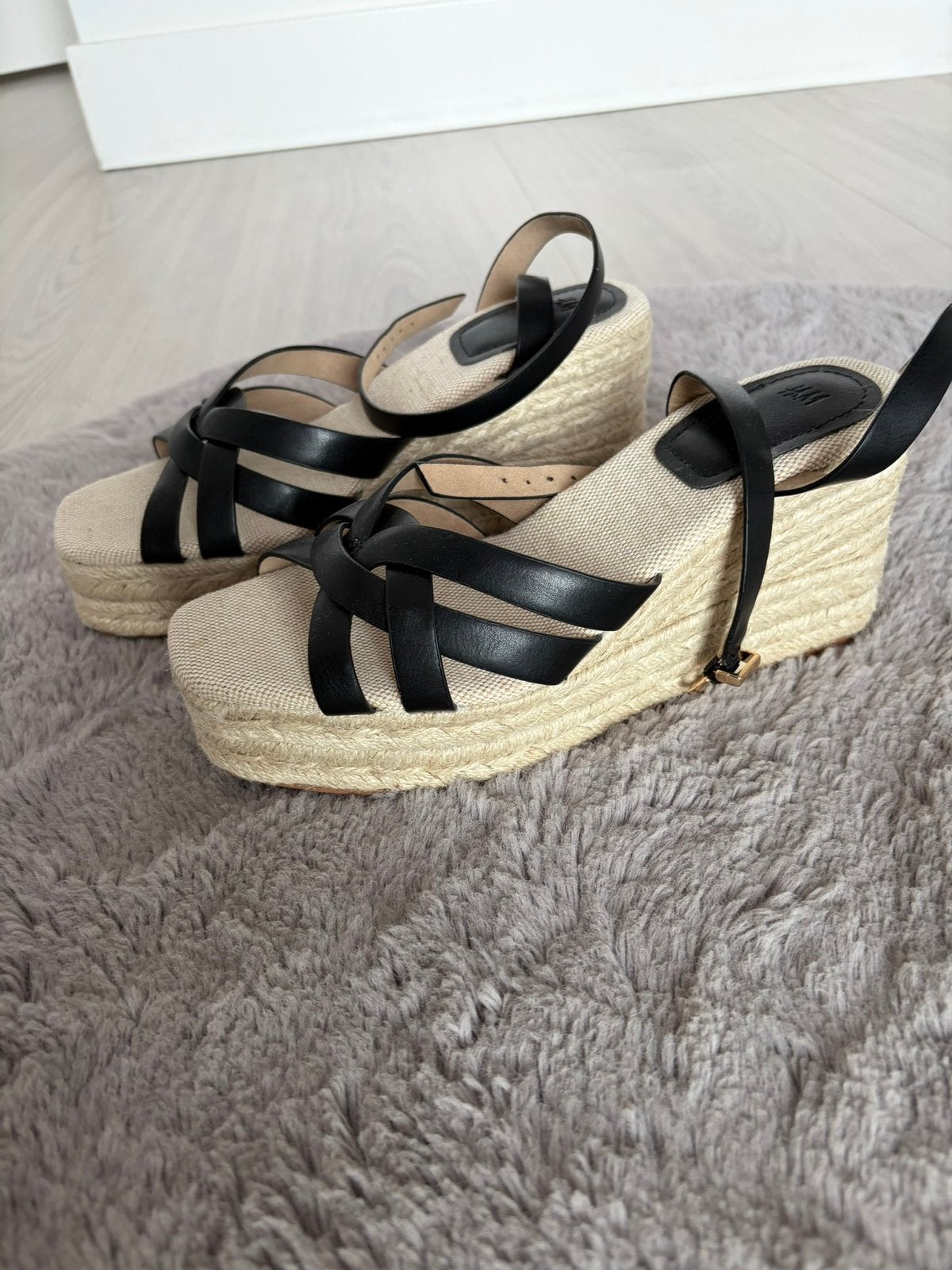 Nieuw! H&M espadrilles, Verzenden, Zwart, Nieuw, Espadrilles of Moccasins