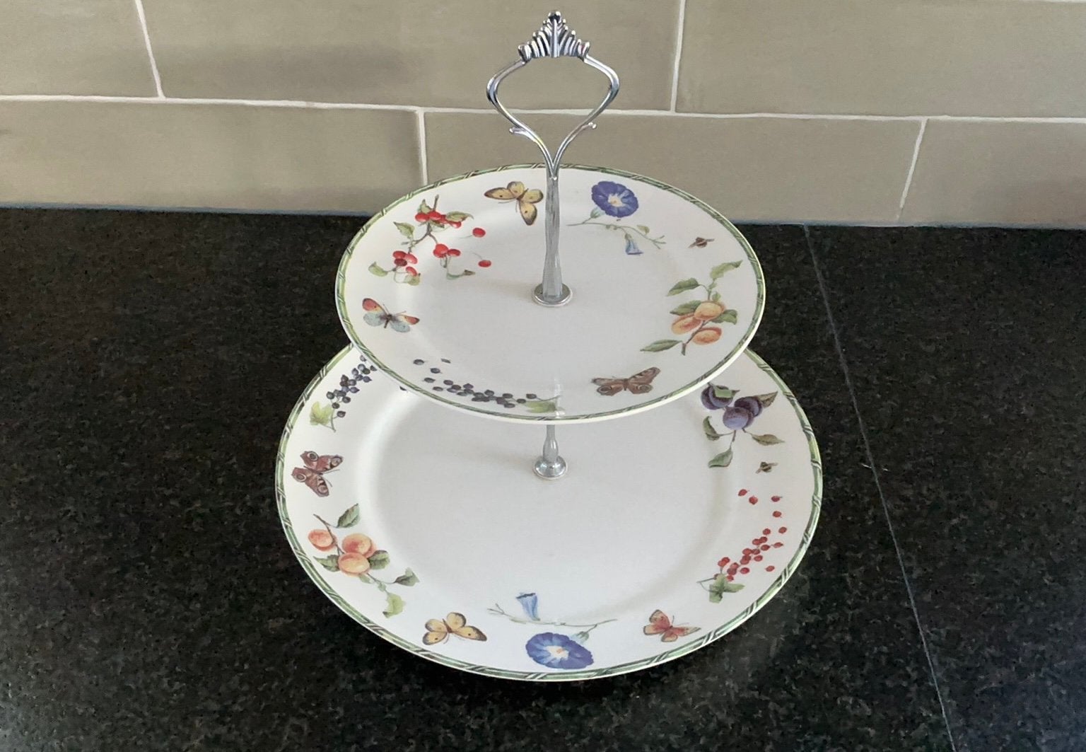 Etagere Janneke Brinkman “Fruit & Flowers”, Overige typen, Ophalen of Verzenden, Zo goed als nieuw, Overige stijlen
