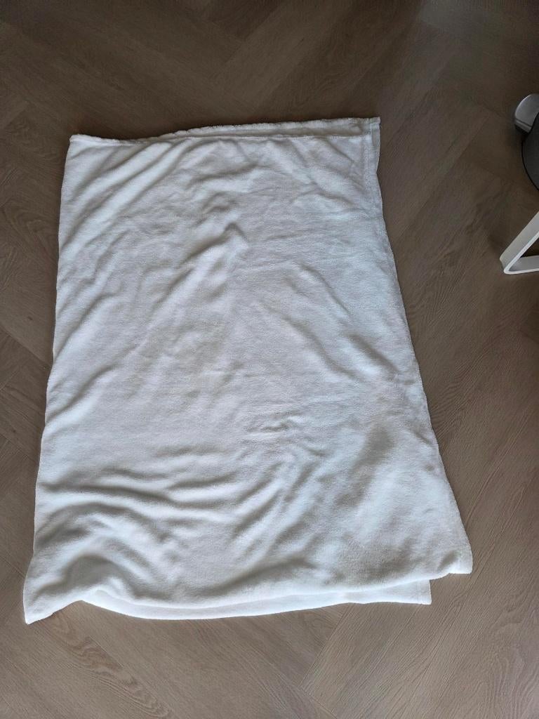Wit extra zacht plaid 135 bij 195 cm nieuw, Ophalen of Verzenden, Nieuw