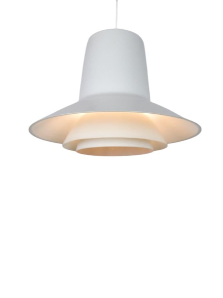 Deense hanglamp Auditorie van Svend Middelboe, Huis en Inrichting, Lampen | Hanglampen, Gebruikt, Minder dan 50 cm, Metaal, Ophalen of Verzenden