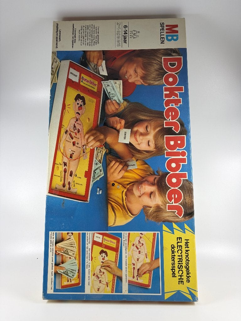 Vintage Dokter Bibber MB Spellen, Een of twee spelers, Ophalen of Verzenden, Zo goed als nieuw, MB Spellen